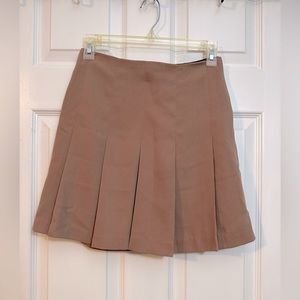 F21 Brown Ultra High Rise Pleated Skirt